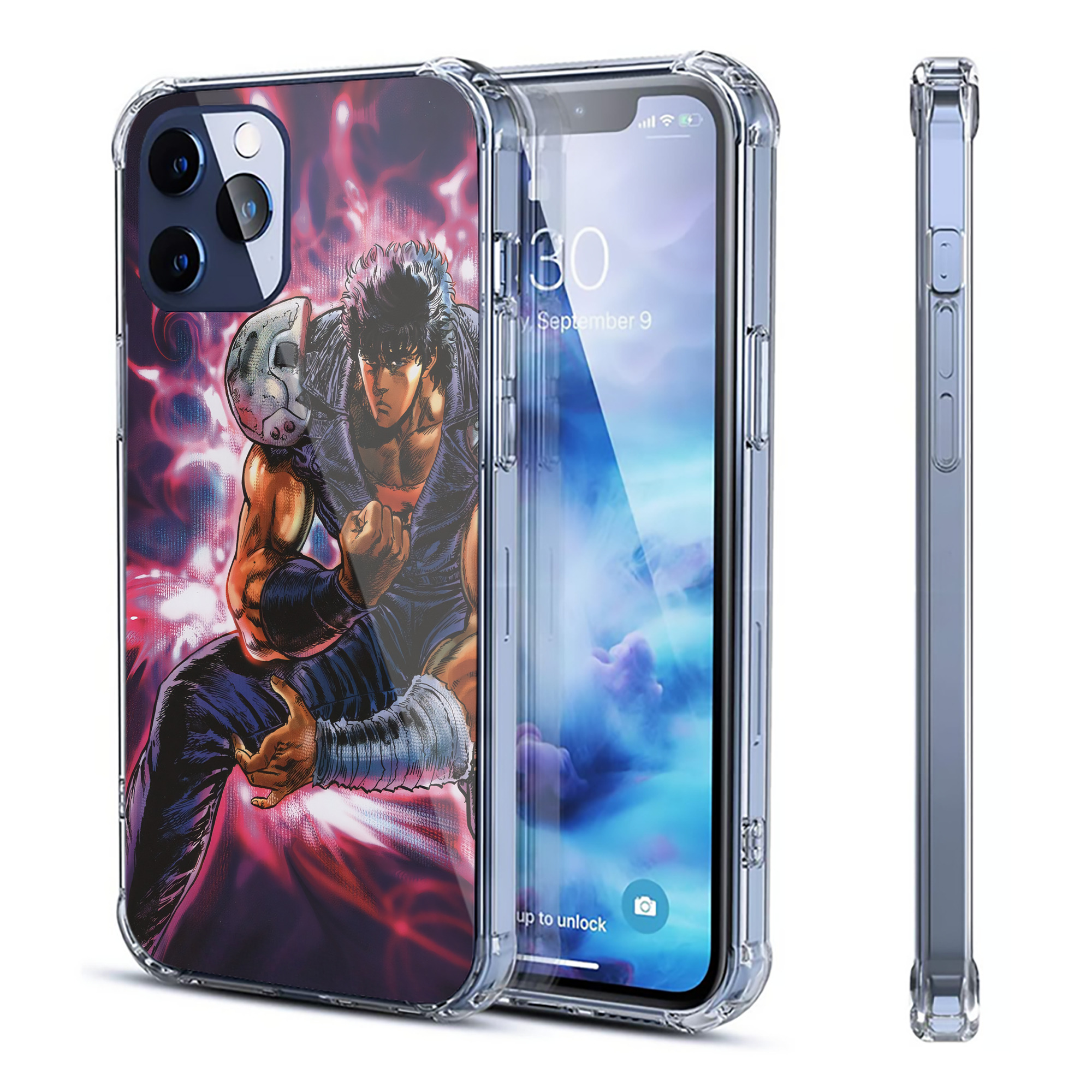 （画像用） 北斗の拳 Fist of the North Star 【iPhone 12シリーズ対応】透明スマホケース（クリアソフトケース）